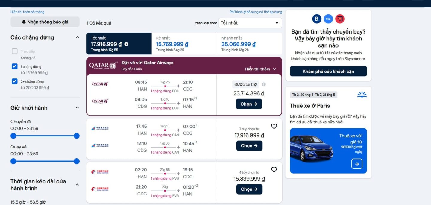 kinh nghiệm đặt vé qatar airways